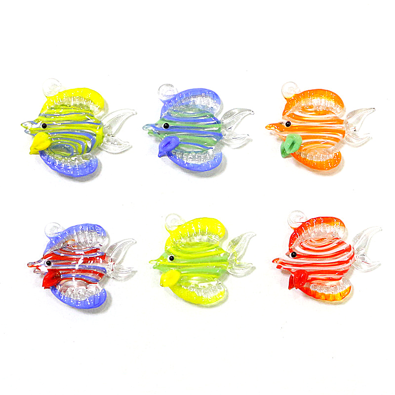 Marine Aquarium Mini - 2Pcs Mini Marine Fish Figurine Glass