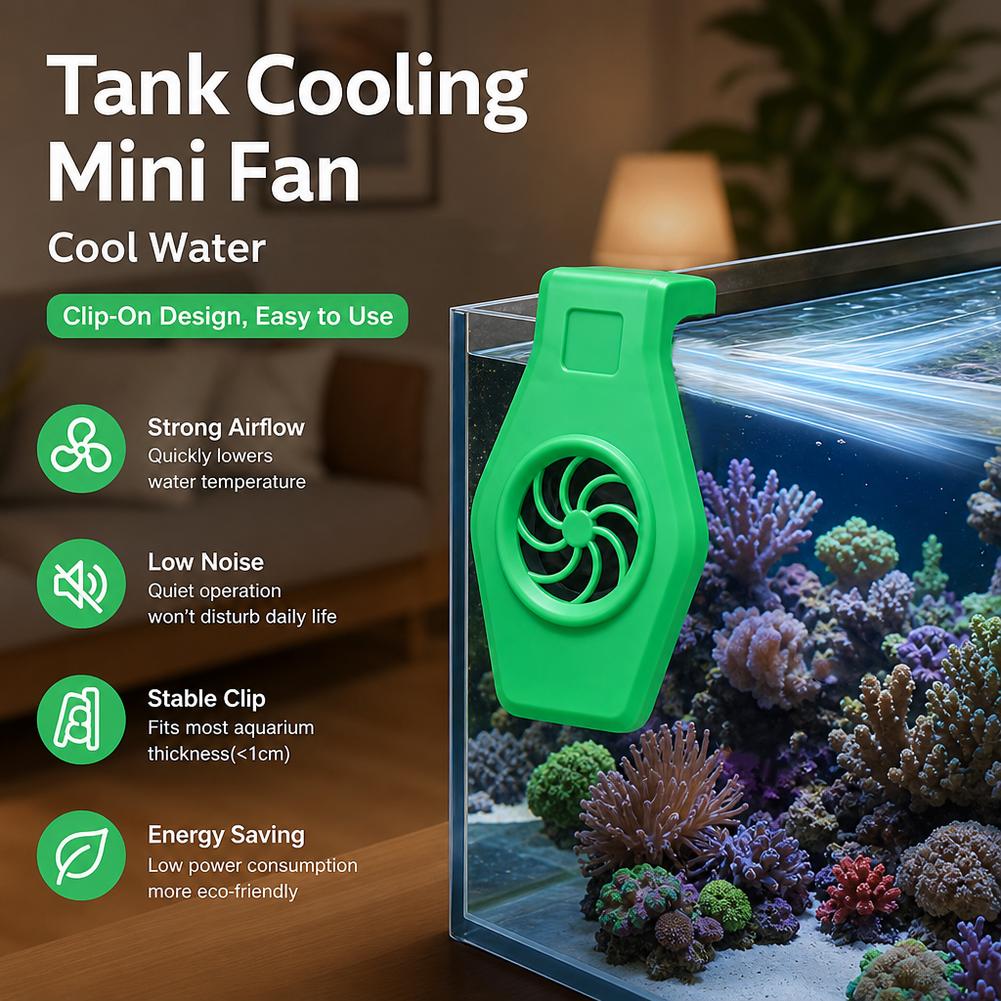 Aquarium Cooling Fan Mini Clip - Marine Aquarium Mini ulasan dan harga