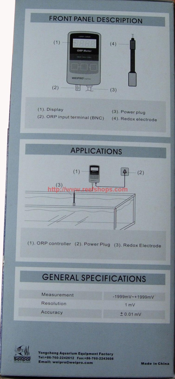 AQUARIUM ORP Meter WEIPRO ORP  - Marine Aquarium Orp ulasan dan harga