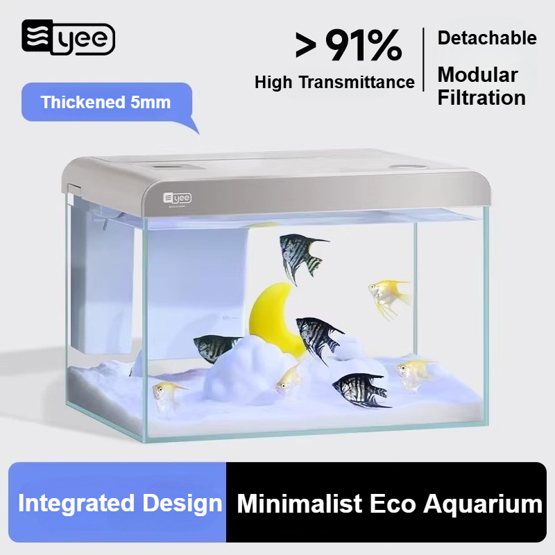 Ultra Clear Glass Desktop Aqua - Marine Aquarium With Sump ulasan dan harga