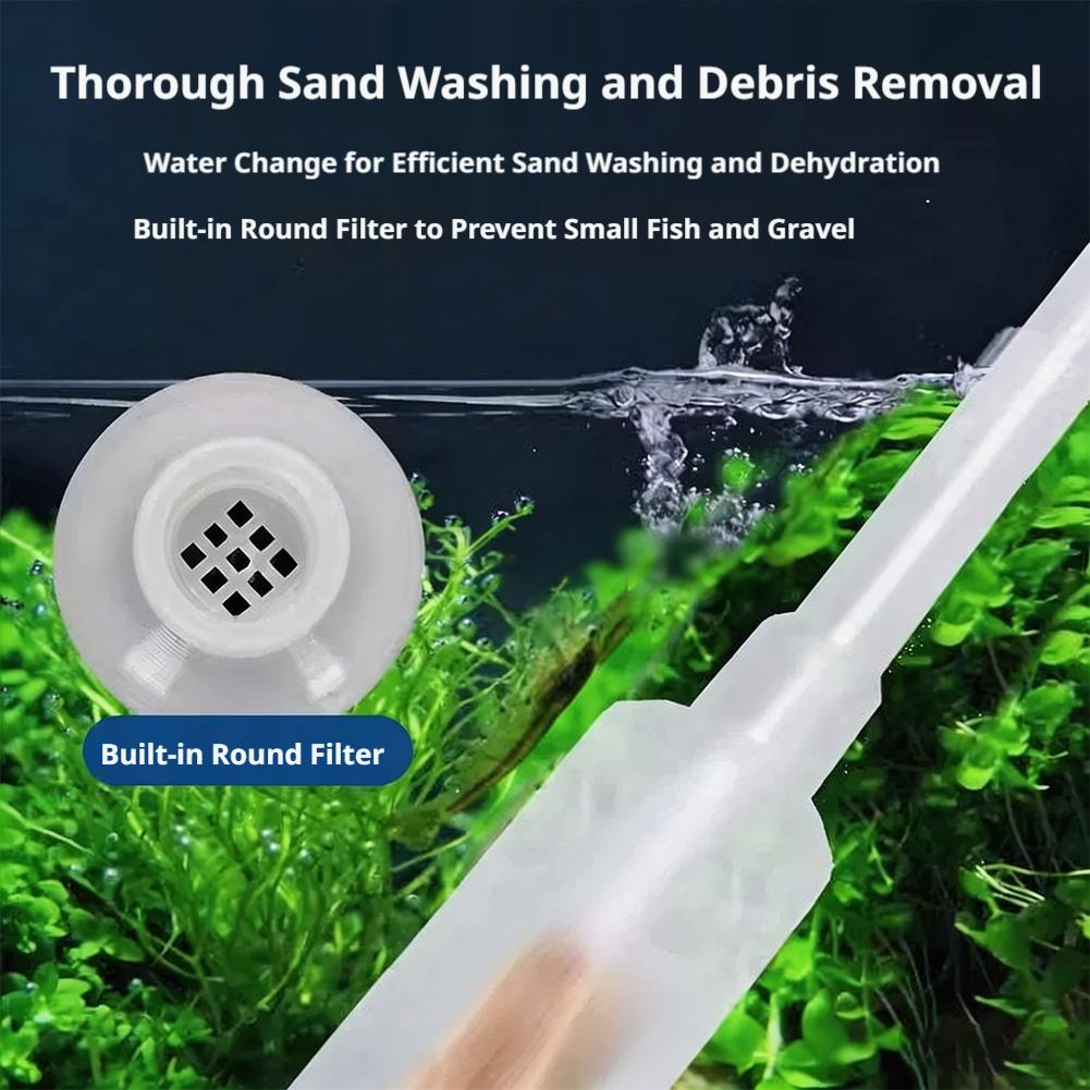 Manual Aquarium Siphon Fish Ta - Aquarium Marine Sand ulasan dan harga