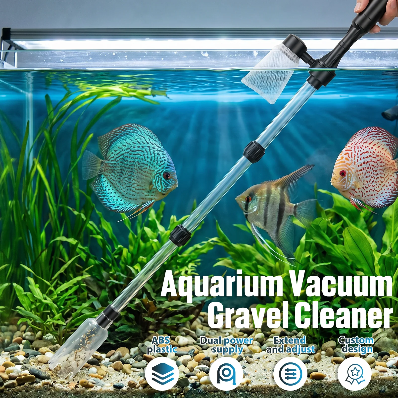 Aquarium Vacuum Gravel Cleaner - Aquarium Marine Sand ulasan dan harga