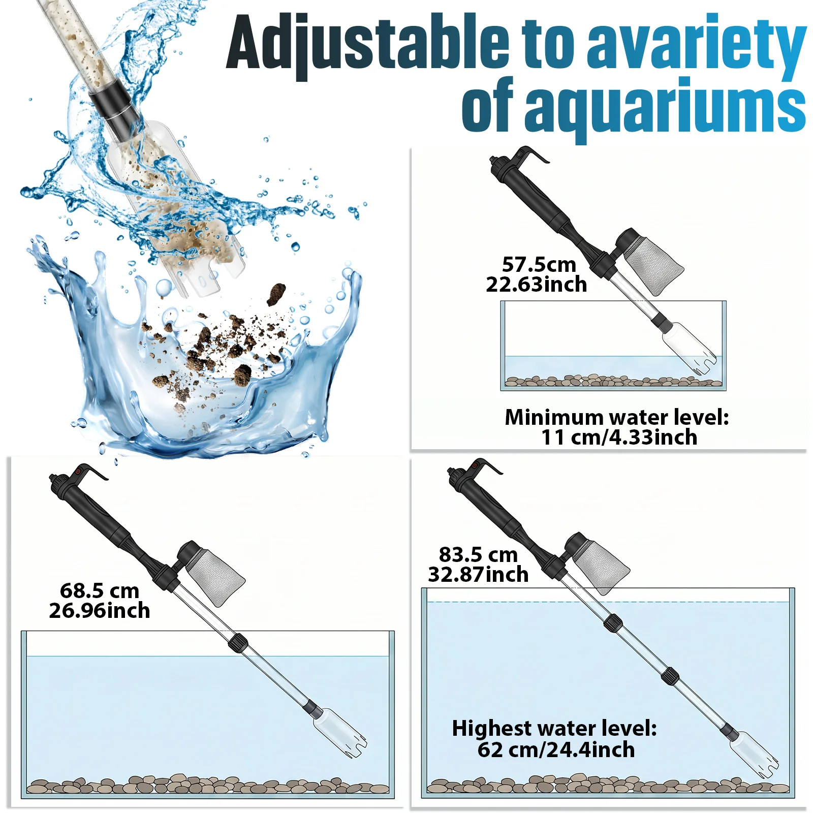 Aquarium Vacuum Gravel Cleaner - Aquarium Marine Sand ulasan dan harga