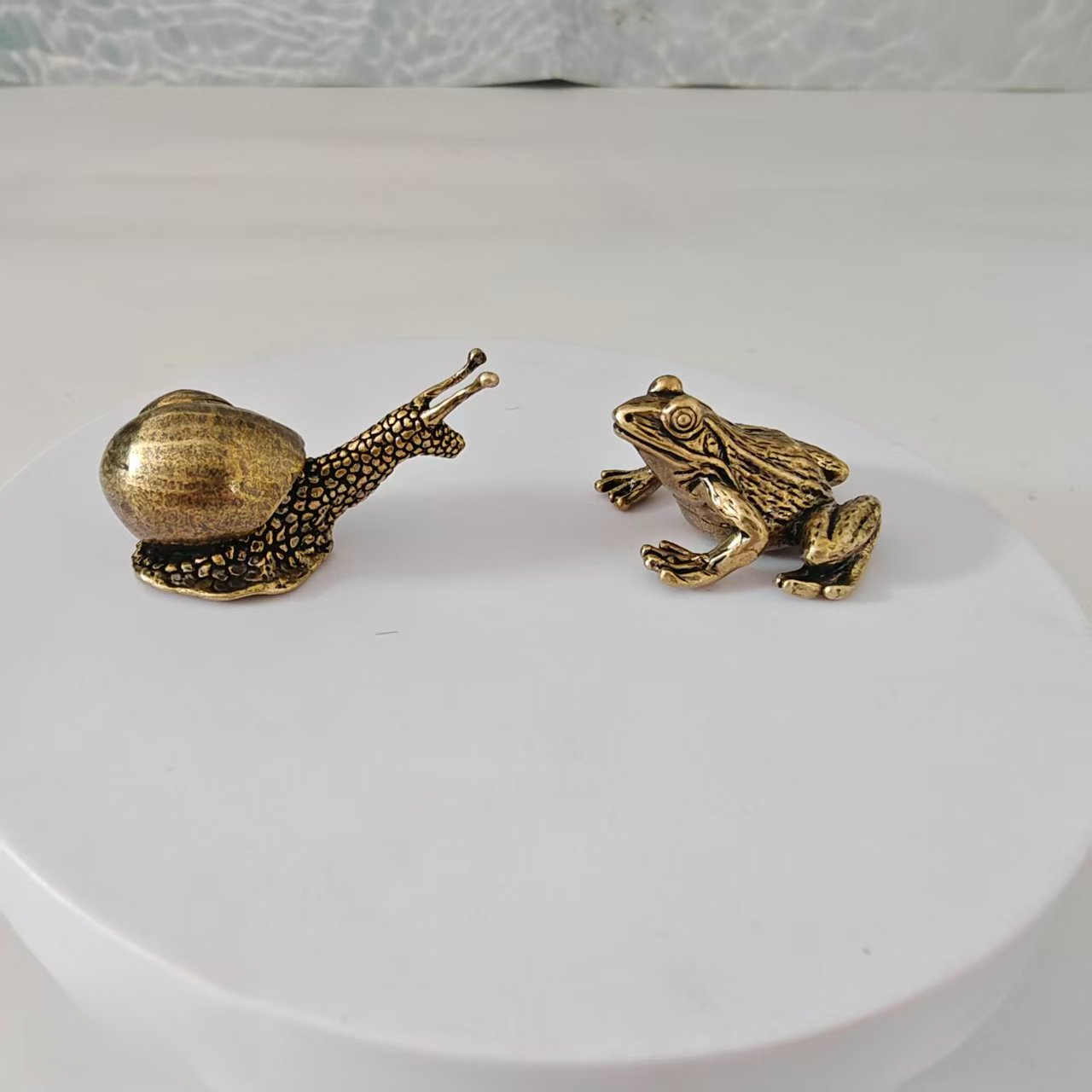 2 pieces of brass frog and sna - Marine Aquarium Mini ulasan dan harga