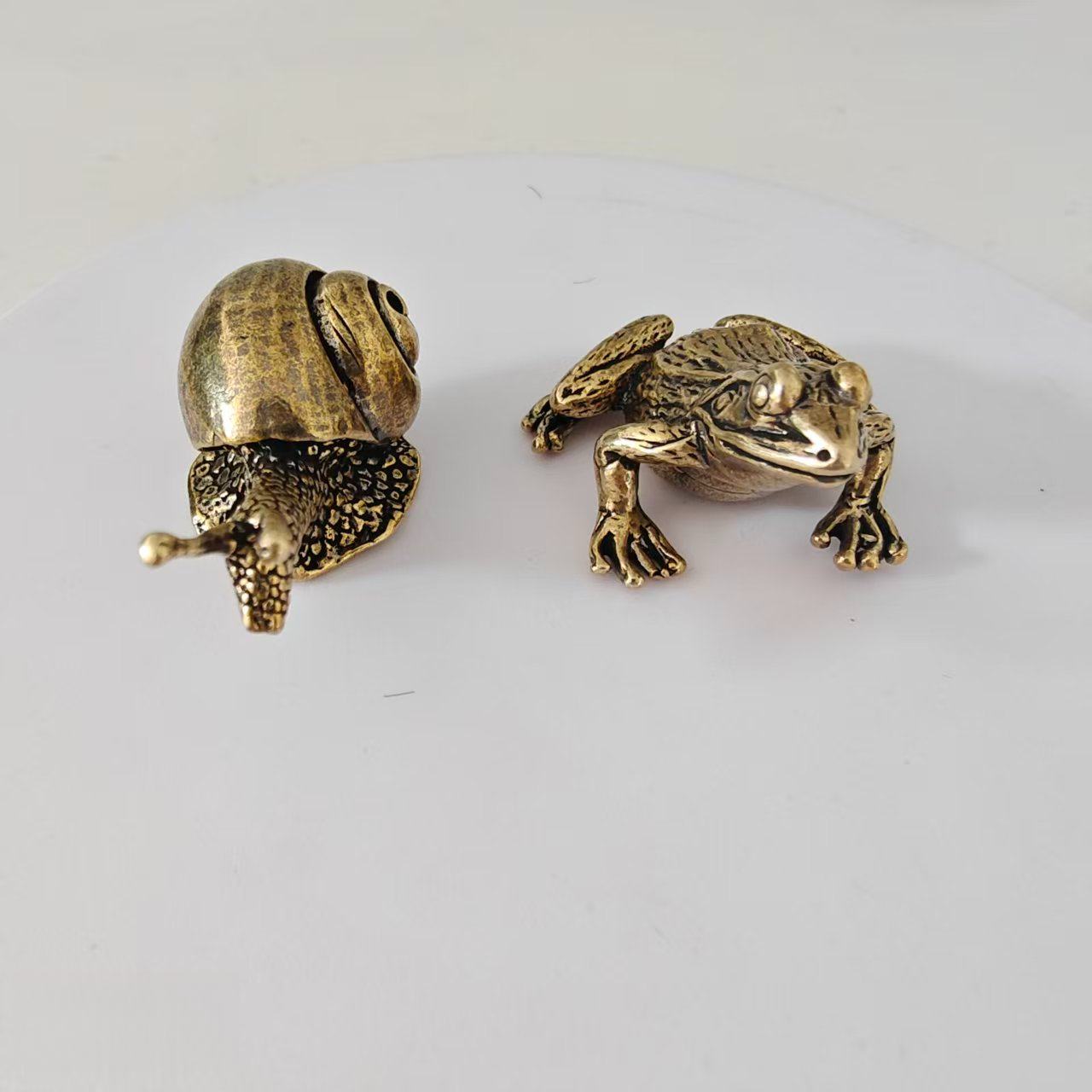 2 pieces of brass frog and sna - Marine Aquarium Mini ulasan dan harga