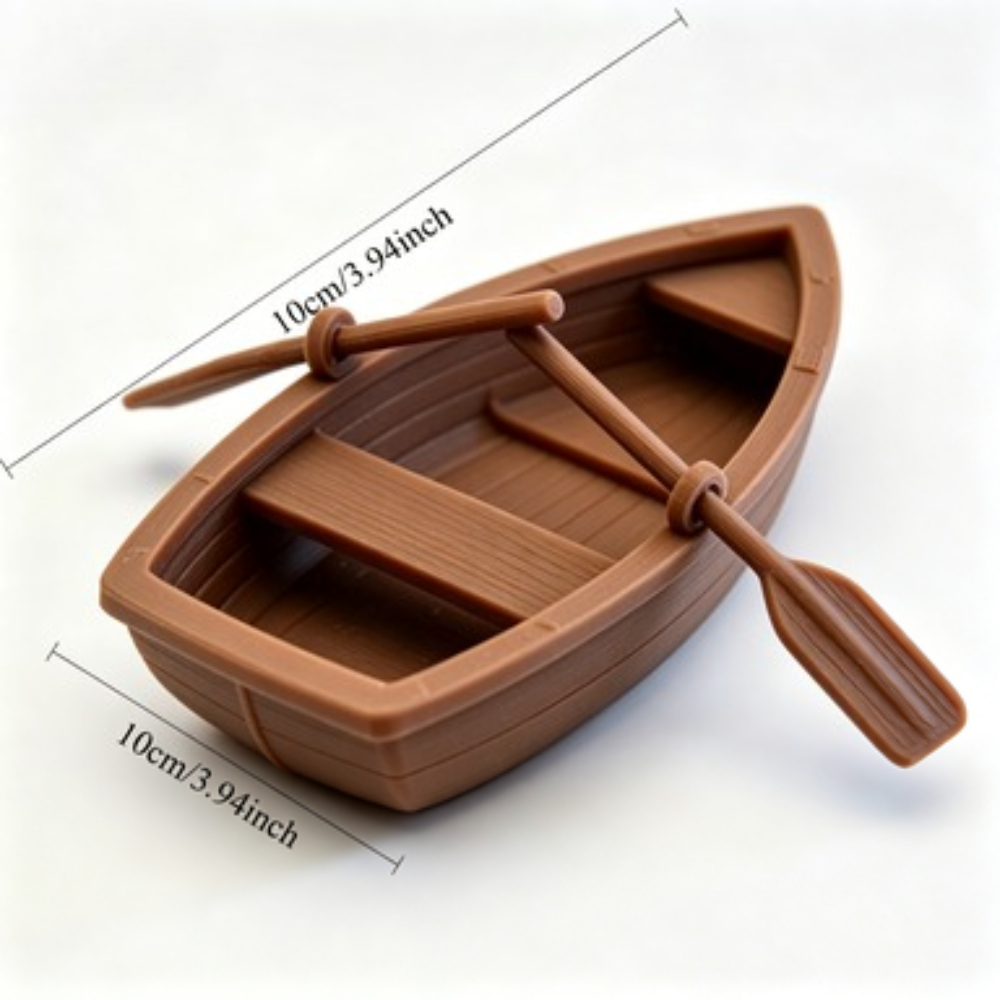 Mini Double Oar Wooden Boat Aq - Marine Aquarium Mini ulasan dan harga