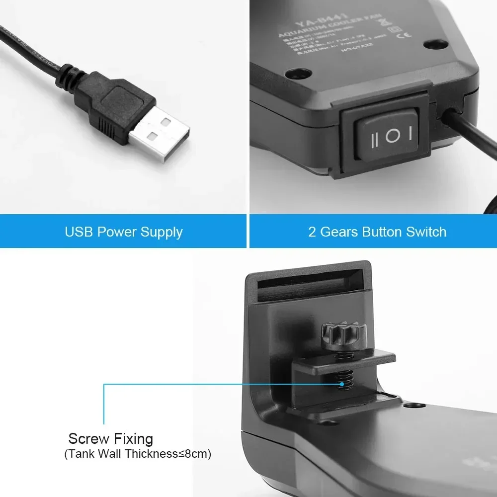 USB Aquarium Cooling Fan with  - Marine Aquarium Mini ulasan dan harga