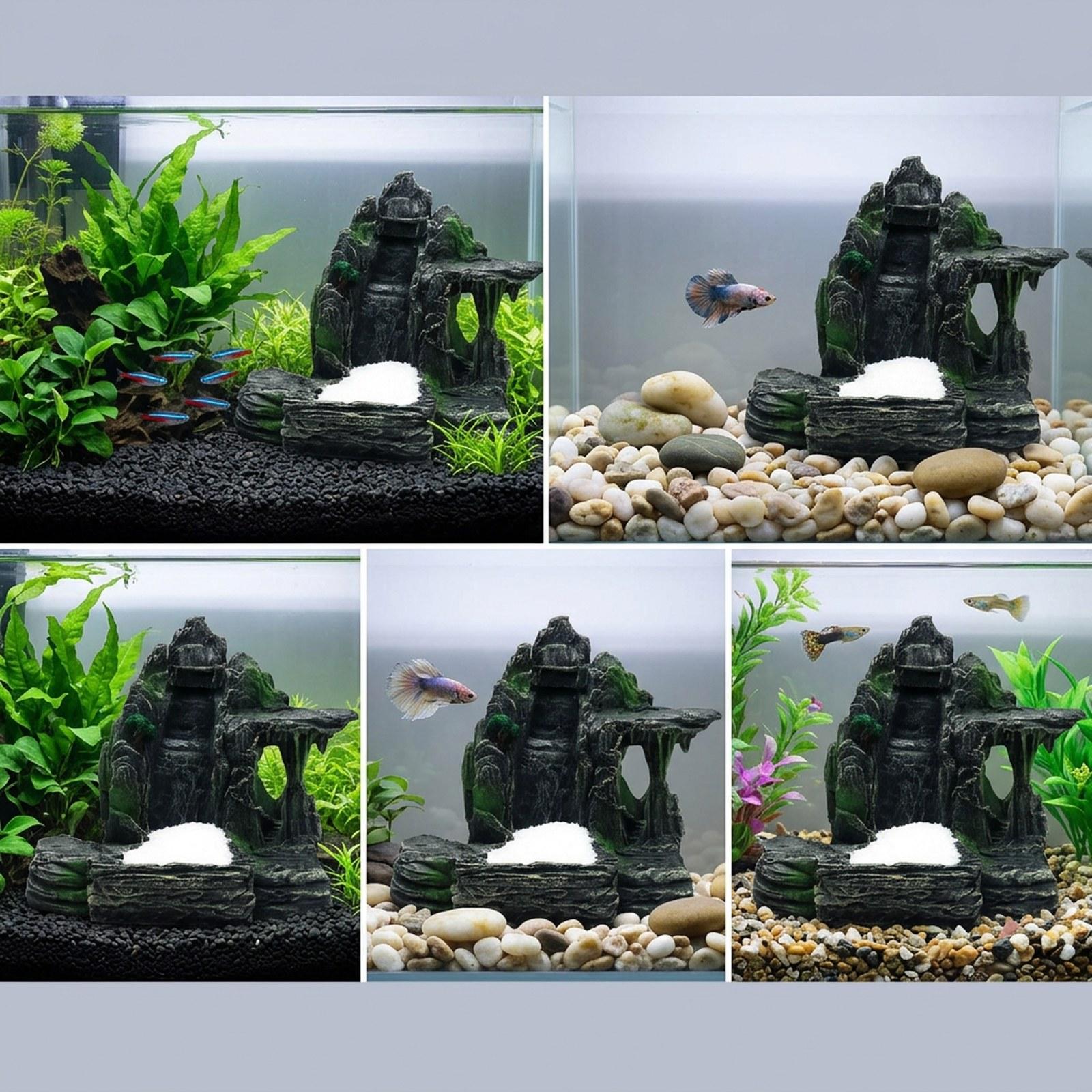 Fish Tank Accessories Hardscap - Aquarium Marine Sand ulasan dan harga