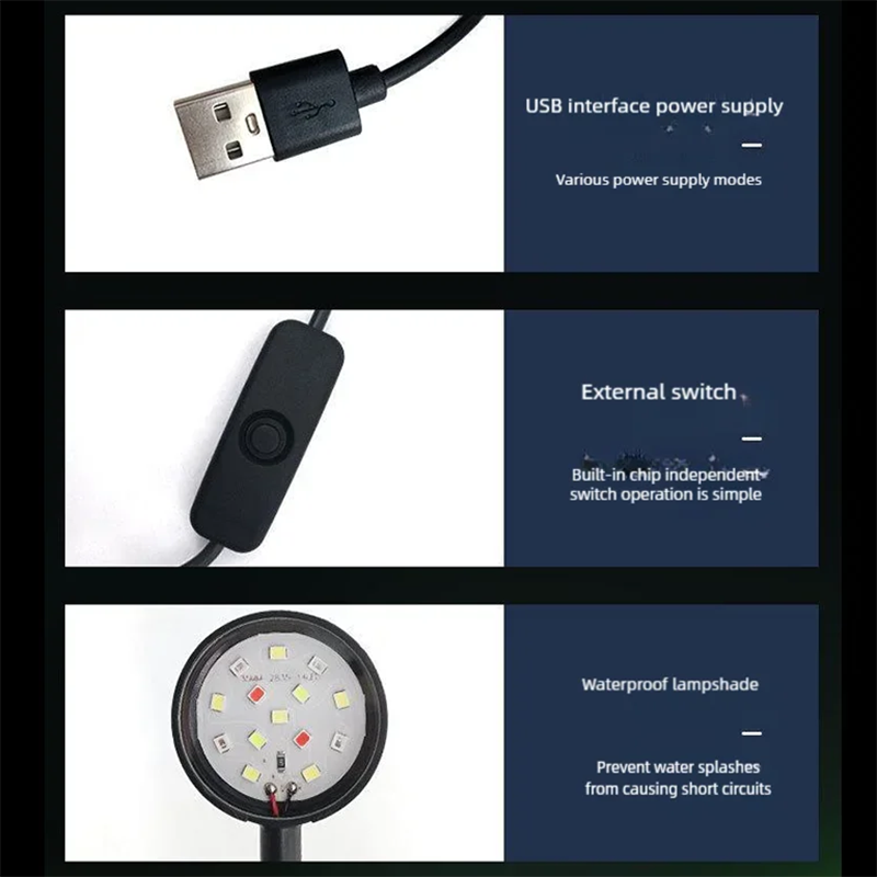 USB LED Fish Tank Clip Lamp Hi - Marine Aquarium Mini ulasan dan harga